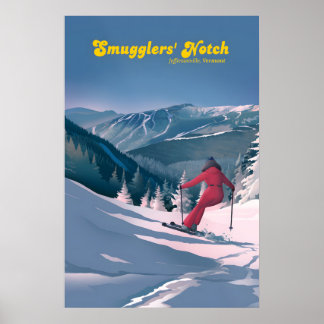 Schmugglerkerbe Skigebiet Reiseplakat Poster