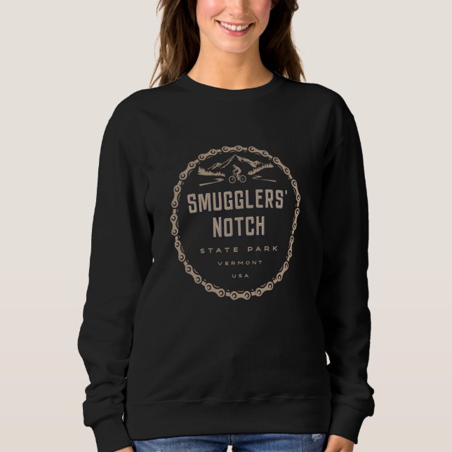 Schmuggler's Notch Staat Park Vermont Mountain Bik Sweatshirt (Vorderseite)