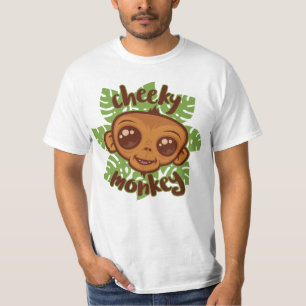 Schmuseaffe Süße Cartoon-Primate-Zeichnung T-Shirt