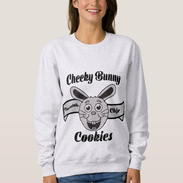 Schmusehase-Schokoladenchip-Kekse Sweatshirt (Vorderseite)