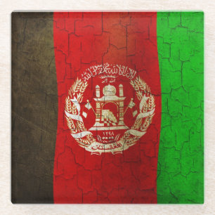 Schmutz-Afghanistan-Flagge Glasuntersetzer