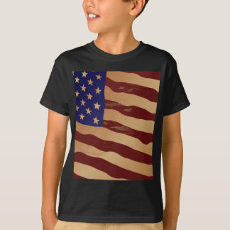 Schmutz-amerikanische Flagge T-Shirt