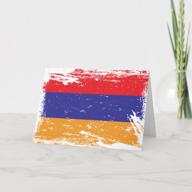 Schmutz-Armenien-Flagge Karte (Vorderseite)