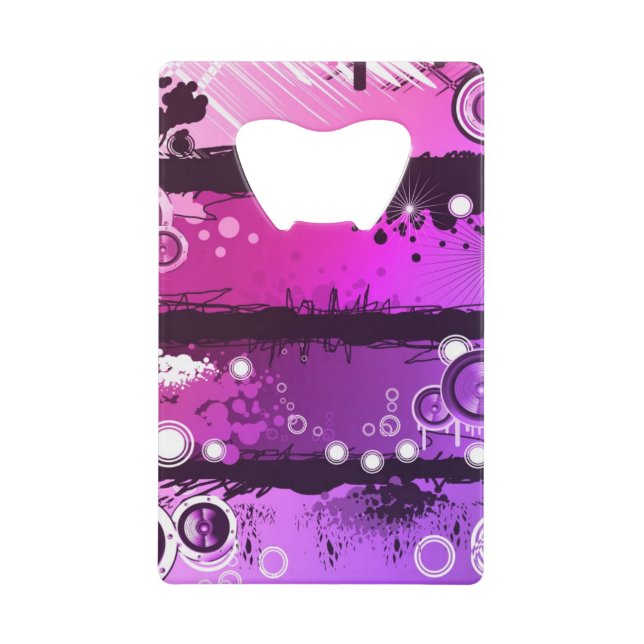 Schmutz-Art-Musik-Fahne 3 Geldbeutel Flaschenöffner (Vorderseite)