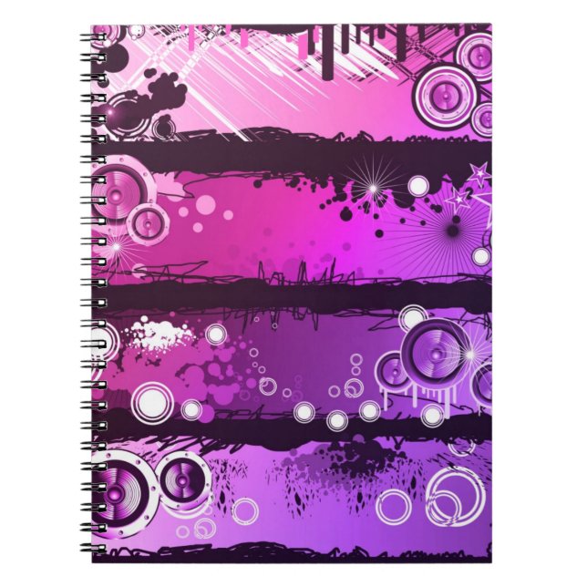 Schmutz-Art-Musik-Fahne 3 Notizblock (Vorderseite)