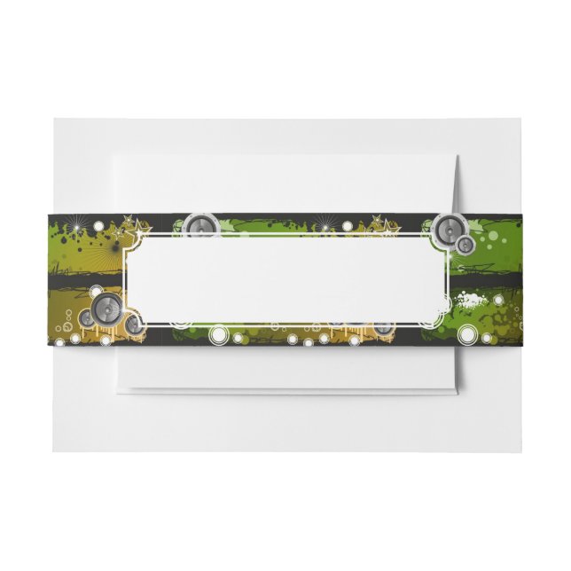 Schmutz-Art-Musik-Fahne Einladungsbanderole (Vorderseite Beispiel)