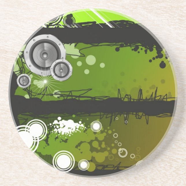 Schmutz-Art-Musik-Fahne Untersetzer (Vorne)