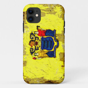 Schmutz-Art-New-Jersey Flagge iPhone 11 Hülle