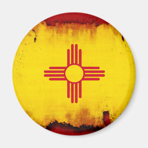 Schmutz-Art-New Mexiko-Flagge Magnet