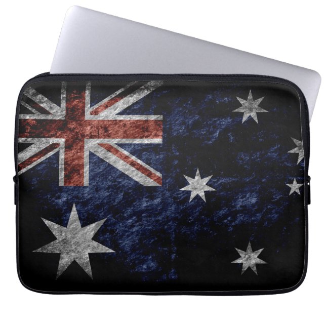 Schmutz-Australien-Flagge 4 Laptopschutzhülle (Vorderseite)