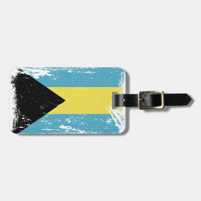 Schmutz-Bahamas-Flagge Gepäckanhänger (Vorderseite horizontal)