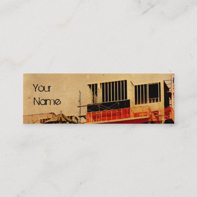 Schmutz-Baugewerbekartenschablone Mini Visitenkarte (Vorderseite)