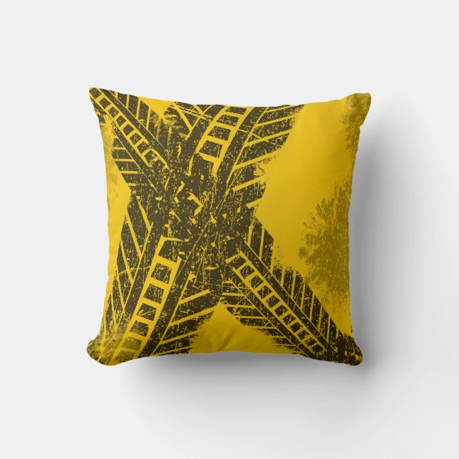 Schmutz beunruhigte schwarze kissen (Vorderseite)