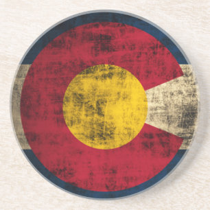 Schmutz-Colorado-Flagge Getränkeuntersetzer