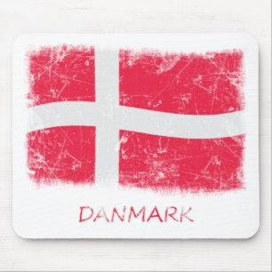 Schmutz-Dänemark-Flagge Mousepad