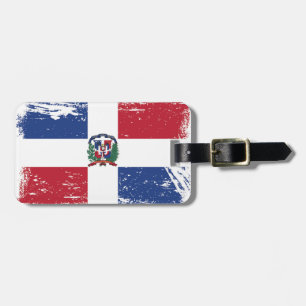 Schmutz-Dominikanische Republik-Flagge Gepäckanhänger