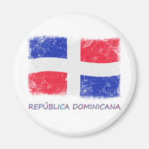 Schmutz-Dominikanische Republik-Flagge Magnet