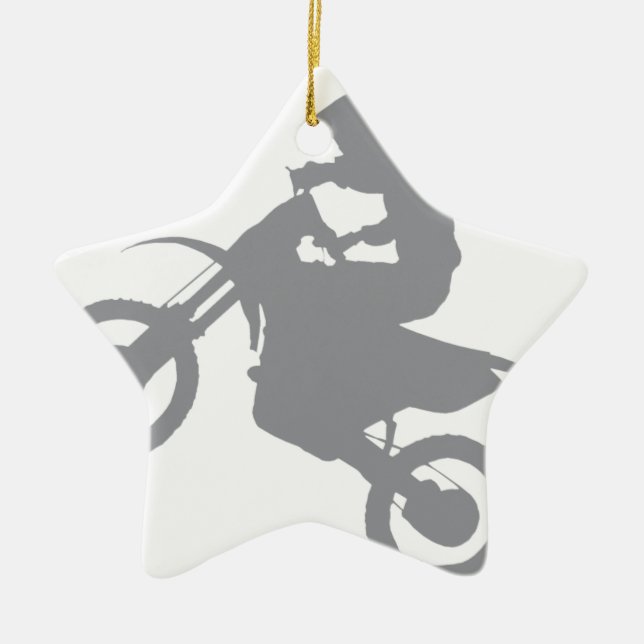 SCHMUTZ-FAHRRAD (grau) Keramik Ornament (Vorne)