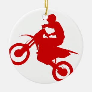 SCHMUTZ-FAHRRAD (Scharlachrot) Keramikornament