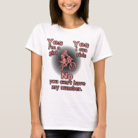 Schmutz-Fahrrad-Shirt - ja bin ich ein Mädchen