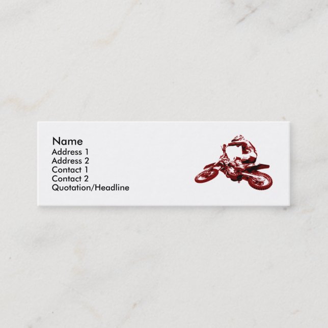Schmutz-Fahrradmotocross-Visitenkarte Mini Visitenkarte (Vorderseite)