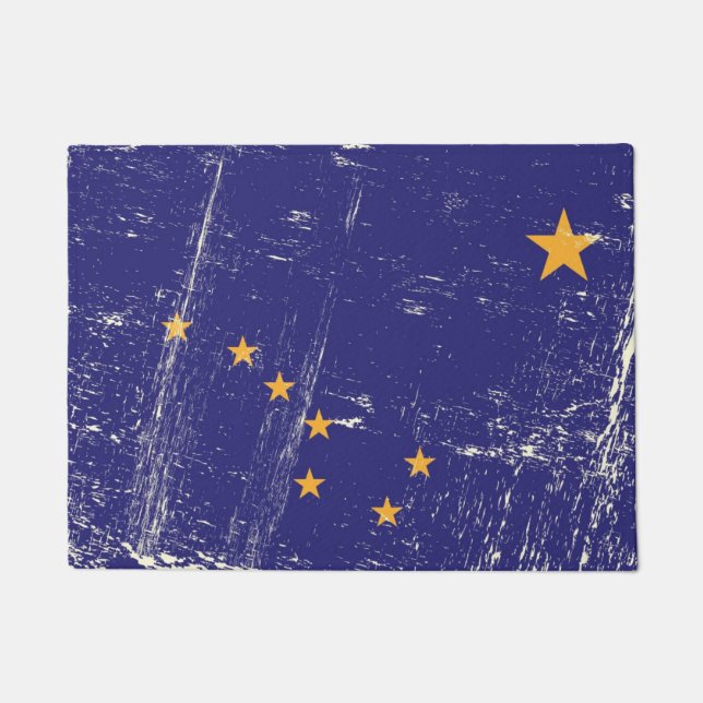 Schmutz-Flagge von Alaska Fußmatte (Vorderseite)