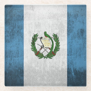 Schmutz-Flagge von Guatemala Glasuntersetzer