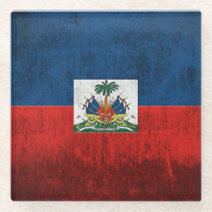 Schmutz-Flagge von Haiti Glasuntersetzer