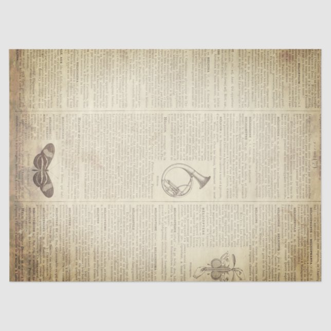 Schmutz-französische Wörterbuch-Seite Seidenpapier (Vorderseite)