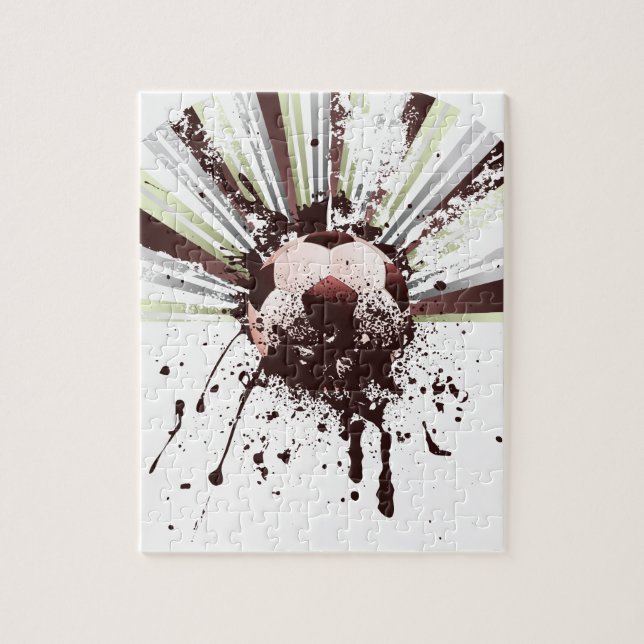 Schmutz-Fußball Puzzle (Vertikal)