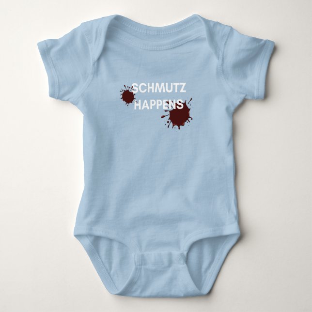 Schmutz geschieht blauer bab Bodysuit Baby Strampler (Vorderseite)