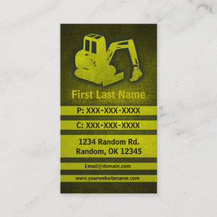 Schmutz-Gewohnheits-Visitenkarten des Baggers Visitenkarte