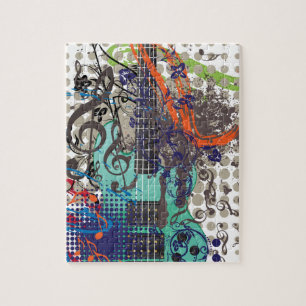 Schmutz-Gitarren-Illustration Puzzle