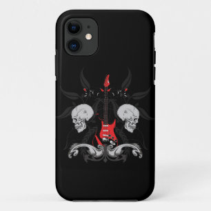 Schmutz-Gitarren-Schädel iPhone4 iPhone Fall 11 Hülle