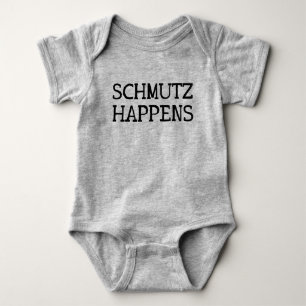 Schmutz Happens Funny Yiddisch jüdisch Baby Strampler