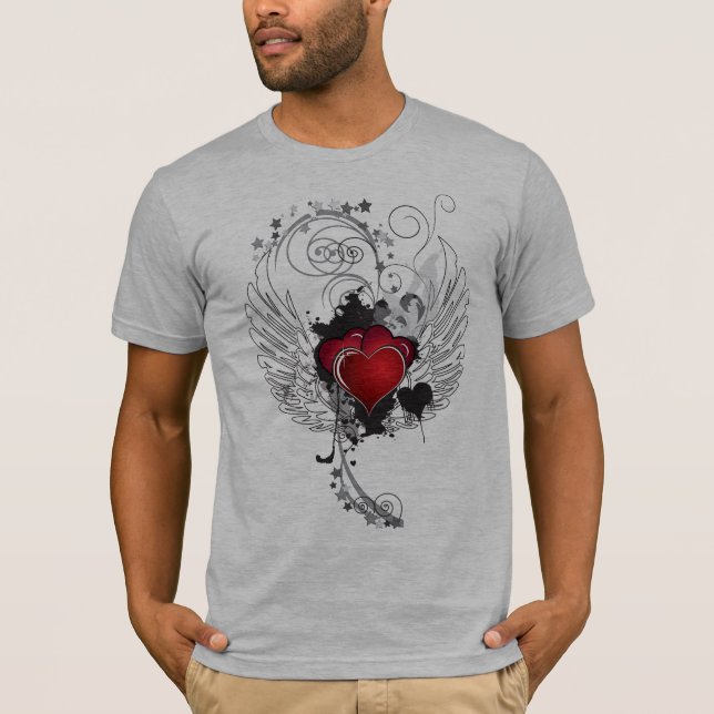 Schmutz-Herz-Flügel T-Shirt (Vorderseite)