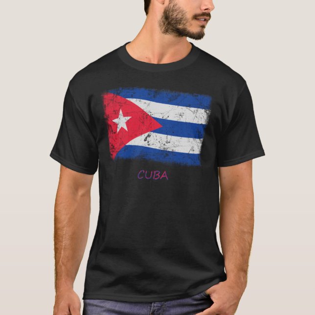 Schmutz-Kuba-Flagge T-Shirt (Vorderseite)