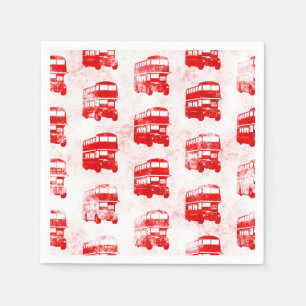 Schmutz-London-Bus-Muster-Druck Serviette