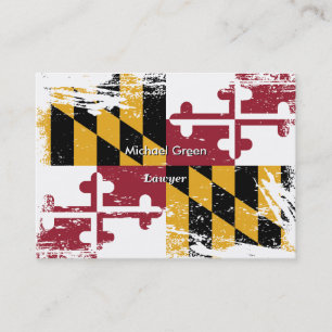 Schmutz-Maryland-Flagge Visitenkarte