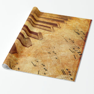 Schmutz-Musik-Blatt-Klavier-Schlüssel Geschenkpapier