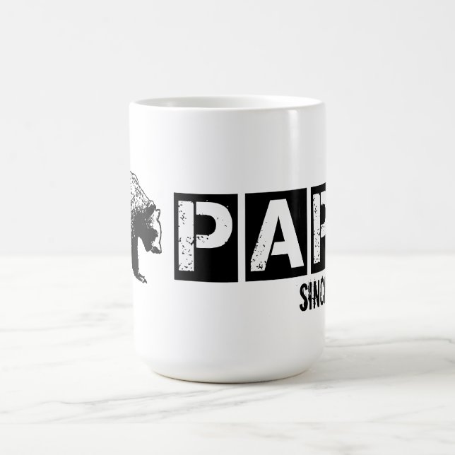 Schmutz-Papa-Bär seit 2014, schwarz Tasse (Mittel)