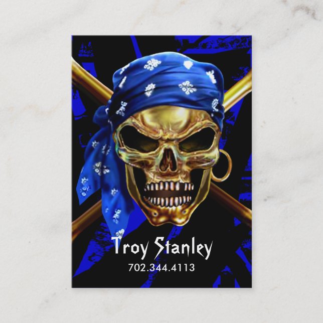 Schmutz-Piraten-Visitenkarteschablone Visitenkarte (Vorderseite)
