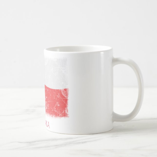 Schmutz-Polen-Flagge Tasse (Rechts)