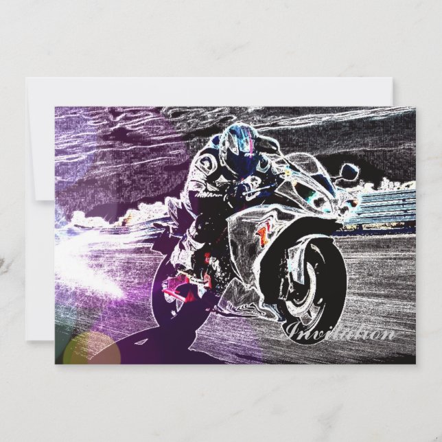 Schmutz radfahrender Motocross, der Einladung (Vorderseite)