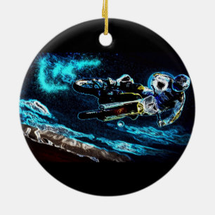 Schmutz radfahrender Motocross, der Keramikornament