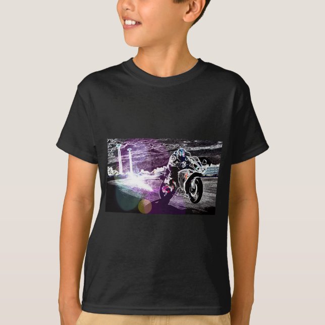Schmutz radfahrender Motocross, der T-Shirt (Vorderseite)