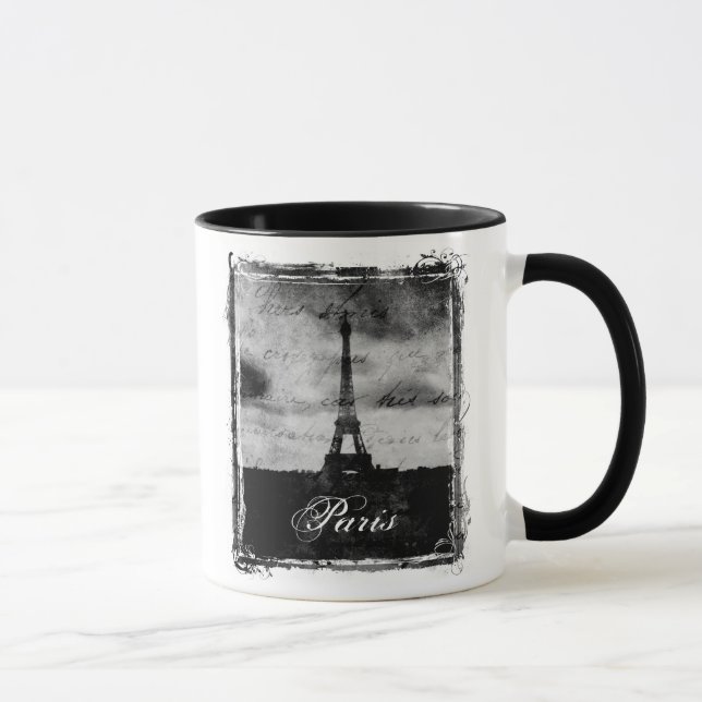 Schmutz-Rand strukturiertes Paris Tasse (Rechts)