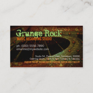 Schmutz-Rock-Gitarren-Musik-Studio-Visitenkarte Treuekarte