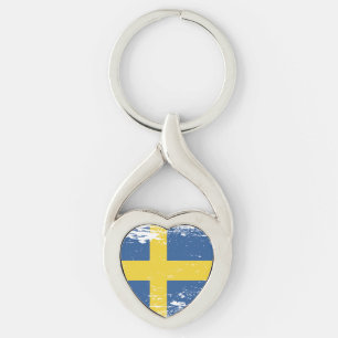 Schmutz-Schweden-Flagge Schlüsselanhänger