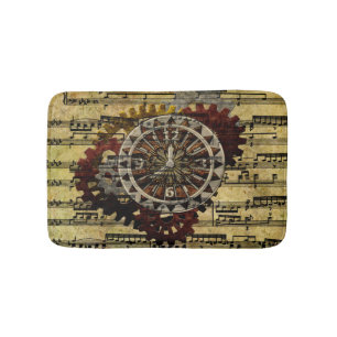 Schmutz Steampunk Uhren und Gänge Badematte